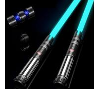 Viglaschill Dueling Light Saber FX Lightsaber 2 Pack Ricaricabile 24 Colori 6 Modalità Suoni 2-in-1 Spada Leggera Staccabile Giocattolo per Bambini e Adulti Regalo di Natale Halloween
