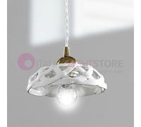 VIGNANOVA Mini Sospensione D. 17 Ceramica e Ottone Rustico Country