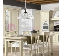 VIGNANOVA Sospensione D. 32 Ceramica e Ottone Rustico Country