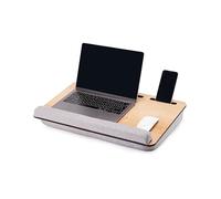 Vigo LS02X - Vassoi in legno per laptop, colore: rovere e grigio