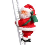 VIGOEXPRESS Babbo Natale Rampicante Elettrico Decorazione Natalizia Babbo Natale arrampicato, Babbo Natale su Catena di Perline Appesa Ornamento Natalizio Babbo Natale Xmas Ornament - LADDERSANTA