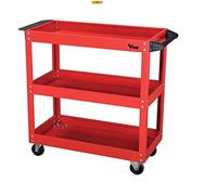 Vigor 3649503 Carrello Portautensili Modello Trolly 3 Piani, Rosso