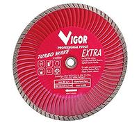 Vigor 5281720 Dischi Diamantati Turbo-Wave, Senza Flangia, Extra Red