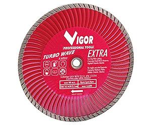 Vigor 5281720 Dischi Diamantati Turbo-Wave, Senza Flangia, Extra Red