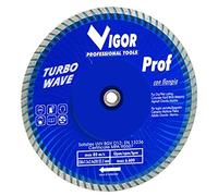 Vigor 5281725 Dischi Diamantati Turbo-Wave, Senza Flangia, Prof Blu