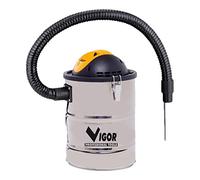 Vigor Aspir-El Bidone Aspiracenere in Inox, 15 l, 800 W