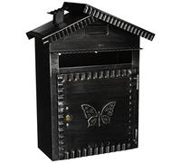 Vigor Blinky 27340-20 Cassetta per Lettere in Ferro Battuto, Forma Casetta Antichizzata, 22x12x35