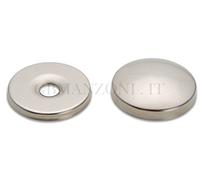 Vigor - borchie copriviti a pressione ottone nichelate 354 dia. 20 mm 200 pz - 18997