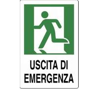 Vigor - cartelli segnali plastica uscita emergenza sx 300x200 mm 10 pz - 24973