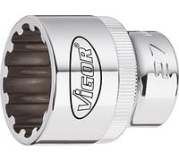 Vigor Chiave a bussola multiprofilo, larghezza chiave 10 mm, 1/4", 1 pezzo, V1983