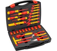VIGOR EV V5632N - Cassetta degli attrezzi EV, 27 pezzi, per la commutazione sicura dei veicoli, 3/8"