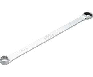 VIGOR HAZET Chiave ad anello a cricchetto V7031-17, extra lunga, 17 mm AF, 375 mm di lunghezza, 72 denti, cromata e lucidata, per una maggiore trasmissione di potenza, design sottile