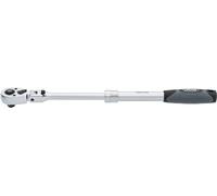 VIGOR HAZET Cricchetto telescopico articolato reversibile V6612N, quadro da 1/2 pollice, estensibile da 350 a 490 mm, testa girevole di 180 gradi, angolo di lavoro di 4 gradi