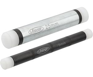 VIGOR Set di barre d'impatto V1001/2, 2 pezzi, 16 mm e 25 mm, senza contraccolpo, con cappucci in nylon sostituibili e prolunga per martello'.