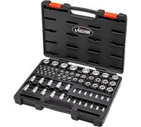 ViGOR Set di bussole T V7920N, 60 utensili, 1/4", 3/8", 1/2" quadro, profilo E, profilo T, per BMW, VAG, MERCEDES-BENZ, AUDI, MAN, FORD, OPEL