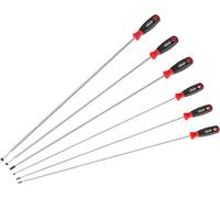 Vigor Set di cacciaviti extra lunghi V4432/6 a taglio, taglio a croce, profilo PH, 600 mm