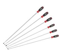 Vigor Set di cacciaviti extra lunghi V4432/6 a taglio, taglio a croce, profilo PH, 600 mm