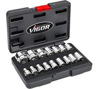 Vigor Set di chiavi a bussola esagonali a doppio esagonale, V7512/17, 12,5 mm