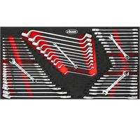 Vigor Set di chiavi combinate, chiavi ad anello doppie, chiavi a forchetta doppie V6650N, per Serie XL, misure da 6 x 7 a 30 x 32 mm, set di utensili versatile'.