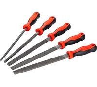 VIGOR Set di lime per officina V1786/5, 5 pezzi, piatto, semitondo, rotondo, triangolare, quadrato, taglio 2, impugnatura ergonomica, per officina, industria, commercio'.