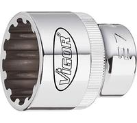 Vigor V1990 - Chiave a bussola multiprofilo, 12 mm, 1/2"