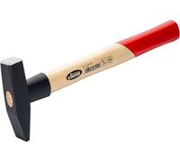 ViGOR V2662-300 Testa di martello da 300 g, manico in legno di noce con protezione antiurto in gomma, lunghezza 300 mm, per lavori potenti e precisi'.