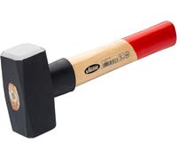 ViGOR V2663-1500 Mazza da 1500 g, manico in legno di hickory con protezione antiurto in gomma, lunghezza 280 mm, martello pesante per colpi potenti e lavori precisi'.