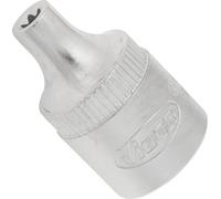 ViGOR V2724N - Inserto per chiave a bussola Torx, larghezza chiave E4, attacco quadrato da 3/8", profilo E, lunghezza 28 mm, strumento per lavori di precisione