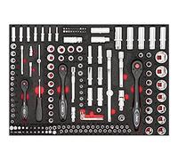 Vigor V4188 - Set di attrezzi per chiavi a bussola, attacco quadrato interno da 6,3 mm, 1/4", 10 mm 3/8" e 12,5 mm 1/2", 1 pezzo