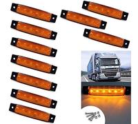 VIGORFLYRUN PARTS LTD 10x 6 LED 3.8" Luce Laterale da Camion Indicatore LED Lampada di Posizione, per 12V Rimorchio Camion Furgone Rimorchi Auto Trattore Camper SUV - Rosso
