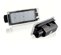 VIGORFLYRUN PARTS LTD 2pcs Luci Targa a LED Luce Lampada Posteriore 18LED SMD 6000k Xeno Bianco Canbus Error Free 12V per Megane 2 Clio Laguna 2 Megane 3 Twingo Master Vel Satis