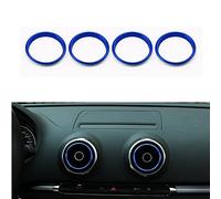 VIGORFLYRUN PARTS LTD 4pcs Auto Aria Condizionata Air Vent Uscita Anello Copertura Decorativo Trim Car Styling per A3 S3 2013-2016 / Q2 2017 - Blu