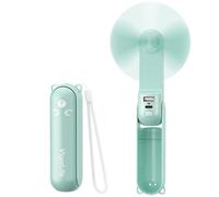 VigorLife Ventilatore Portatile 3 in 1, Mini ventilatore pieghevole Ricaricabile, 3 Velocità Ventilatore Silenzioso con Alimentatore Mobile, Alimentata tramite USB, per Esterni,Viaggi,Ufficio (Ciano)