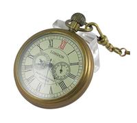 VIGOROSO Orologio da tasca vintage da uomo, in rame, con carica manuale e secondi 24 ore e sub-quadranti, bronzo, Meccanico