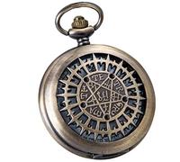 VIGOROSO Orologio da taschino da uomo, stile steampunk, al quarzo, con scatola
