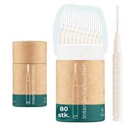 VIGOROUS® Confezione da 80 spazzole interdentali sostenibili - ISO 6, 1,1 mm - Spazzole interdentali per una pulizia accurata dei denti - Spazzole dentali - Pratici spazzolini da denti