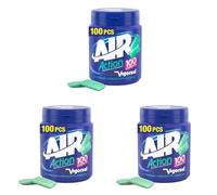 Vigorsol Air Action, Chewing Gum, Gusto Menta, Senza Zucchero, Senza Glutine, Barattolo da 100 Gomme da Masticare, Ideale per una Freschezza Intensa a Portata di Mano (Confezione da 3)