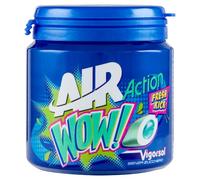 Vigorsol Air Action Wow, Chewing Gum Ripieno, Gusto Menta, Senza Zucchero, Senza Glutine, Barattolo con Gomme da Masticare, da portare Sempre con Te per una sensazione di Freschezza Intensa