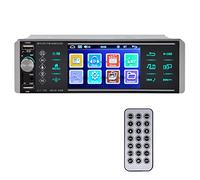 VIGORTHERIVE Autoradio Bluetooth Vivavoce 4,0 Pollici 1 DIN Smart Voice Lettore MP5 per Auto Touch Screen Autoradio Specchio Link Telecomando 7 Colori Retroilluminazione Microfono Posteriore