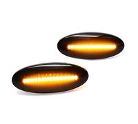 VIGORTHRIVE 2 Pezzi indicatori di direzione dinamici parafango Anteriore indicatore di direzione Laterale Lampada Compatibile per Cube Juke Leaf Micra K12 Micra K13 Note E11 Qashqai J10 X-Trail T31