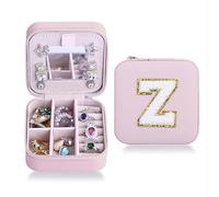 VigorVaul Portagioie con iniziale, custodia da viaggio personalizzata, regalo per damigella d'onore per donne, regali di laurea per ragazze, regali per insegnanti per donne, regali di compleanno per