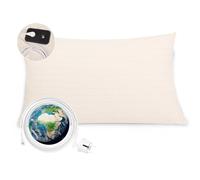 VigorVortex Federa per cuscino a terra, 10% in argento, con cavi di messa a terra, per migliorare il sonno, beige, 40 x 80 cm, 1 pezzo