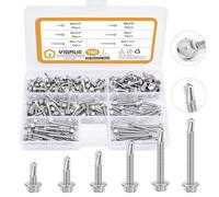 VIGRUE 160 viti autofilettanti in acciaio inox M4.2 esagonali 6 dimensioni Set di viti autofilettanti per metallo, legno, mobili