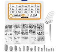 VIGRUE Set di 300 viti a testa esagonale M2,5 M3 M4 M5 M6 M8 con chiave inglese