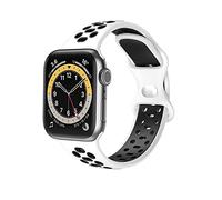 VIGTMO Compatibile con Apple Watch Cinturino 38mm 40mm 41mm Cinturino di ricambio compatibile con iWatch Series 7 (41mm) SE Series 6/5/4 (40mm) Series 3/2/1 (38mm) Nero e Bianco, DE-S8-BW-S