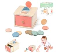 VIHASH Montessori, gioco di smistamento a partire da 1 anno, giocattolo educativo in legno, giocattolo educativo per bambini, regalo per bambini, sei colori, per la promozione dei sensi e delle