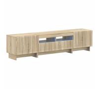 VIHHQGC Mobile TV a LED, 5 pezzi, in legno composito di quercia Sonoma, con | Striscia LED, Porta Reversibile, Multiscomparti, Resistente all'Umidità, 5V DC, Design Moderno