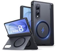 Vihibii for Samsung Galaxy Z Fold 8 Case with Kistand, Magnetic, Black | Compatible with Magsafe, Hinge Protection, Screen Protector, Translucent, Military-Grade Shockproof, Heavy Duty, Men, Women