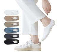 Vihir 6 Paia Calzini Invisibili Uomo Salvapiede, Morbidi Traspiranti Calzini Uomo Corti Con Taglio Basso Antiscivolo Silicone, sottili No Show Sneaker Calze Fantasmini,Calzini Alla Caviglia Estivi