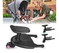 Vihir Pedana Passeggino con Sedile, Sedile Rimovibile E Assemblato Scheda, Pedana buggy board per bambini di 2-5 anni (25 kg)